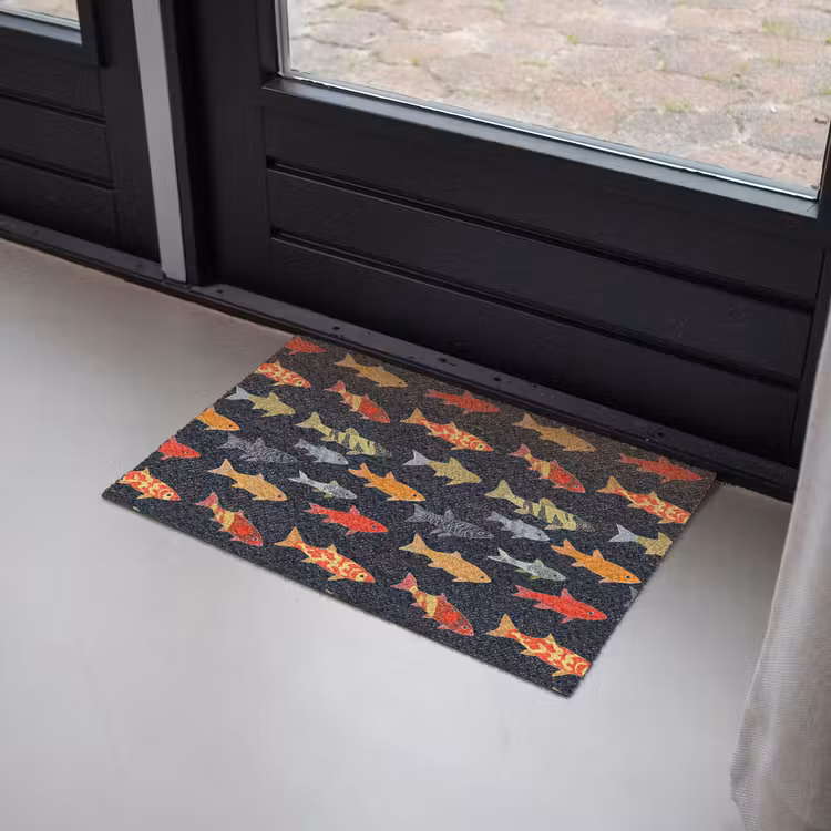Vissen - Patroon - Kleurrijk Deurmat klein 898 -sfeer2