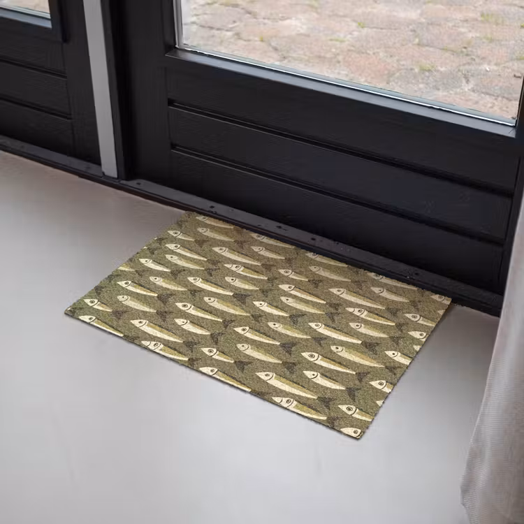 Vis - Patroon - Groen Deurmat klein 898 -sfeer2