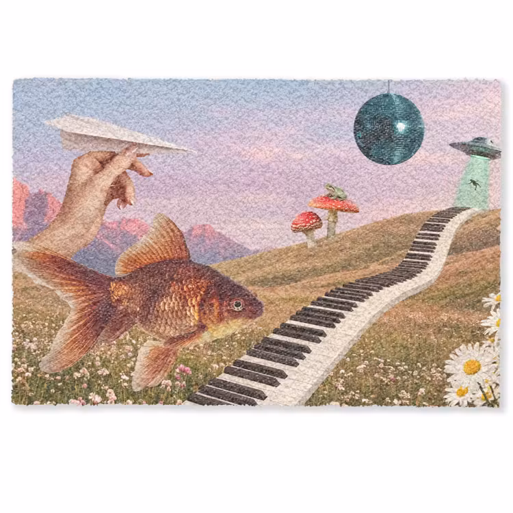 Fußmatte - Fisch – Natur – Abstrakt - Vis - Natuur - Abstract Deurmat klein