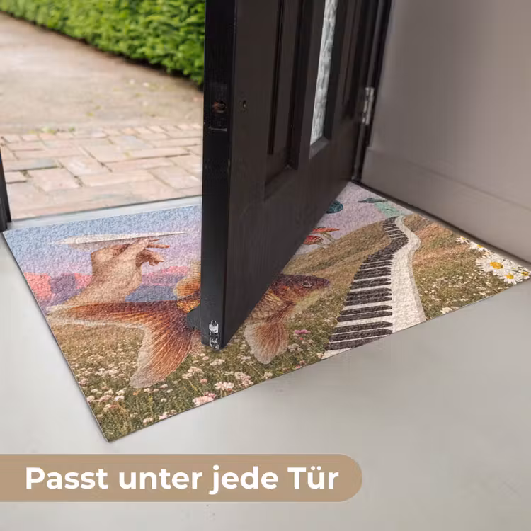 Fußmatte - Fisch – Natur – Abstrakt - Vis - Natuur - Abstract Deurmat klein