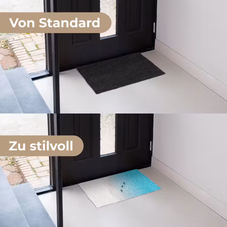 Vis - Oceaan - Strand - Turquoise - Natuur Deurmat klein -voor-na_DE