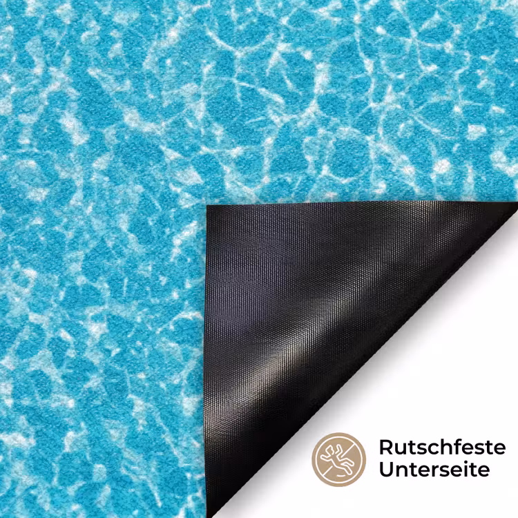 Vis - Oceaan - Strand - Turquoise - Natuur Deurmat klein -antislip_DE