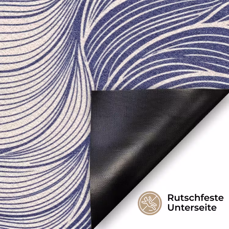 Vis - Oceaan - Lijntekening - Blauw - Dieren Deurmat klein -antislip_DE