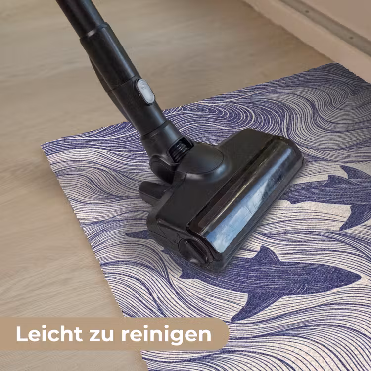 Vis - Oceaan - Lijntekening - Blauw - Dieren Deurmat klein -reinigen_DE