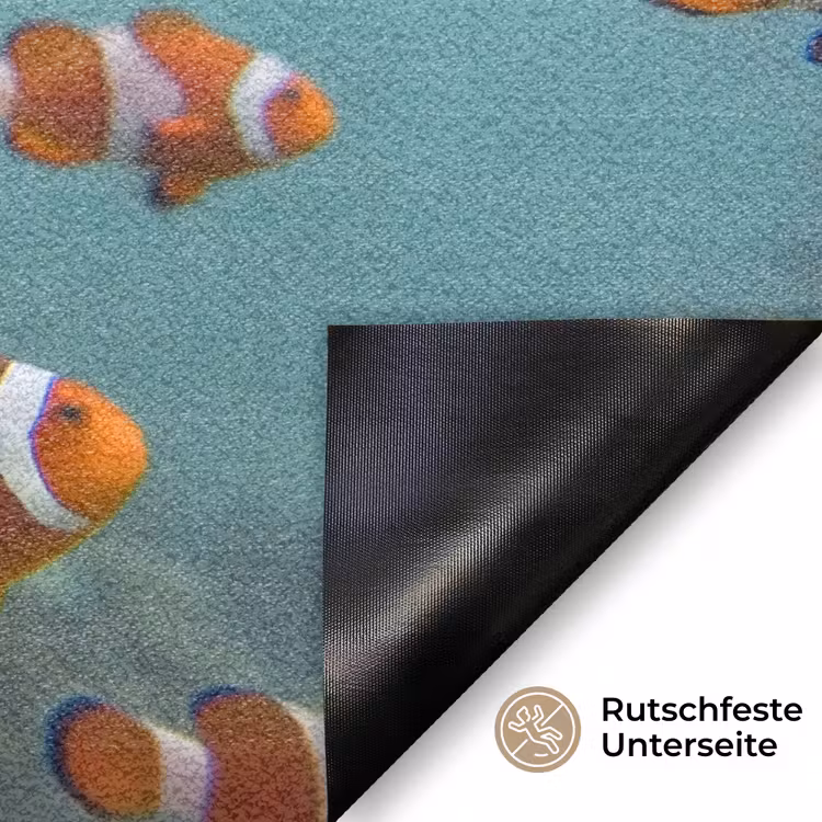Vis - School - Onderwater - Dieren - Oranje Deurmat klein -antislip_DE