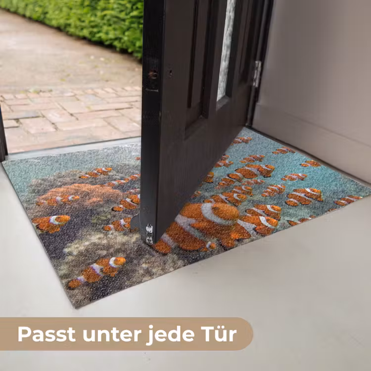 Vis - School - Onderwater - Dieren - Oranje Deurmat klein -USP_DE