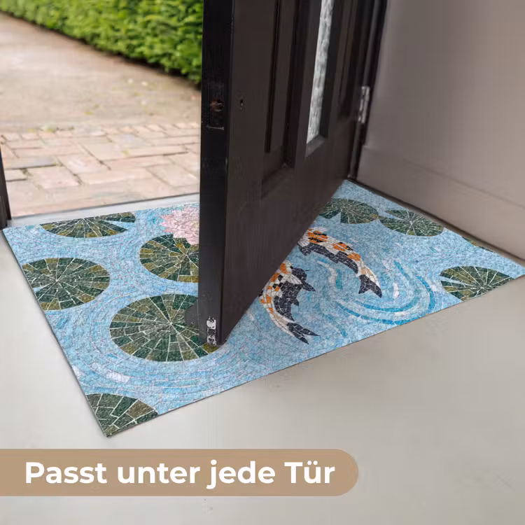 Vis - Water - Natuur - Mozaïek - Blauw Deurmat klein -USP_DE