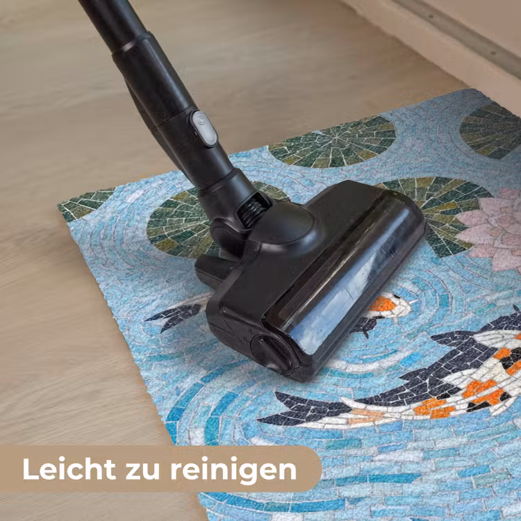 Vis - Water - Natuur - Mozaïek - Blauw Deurmat klein -reinigen_DE