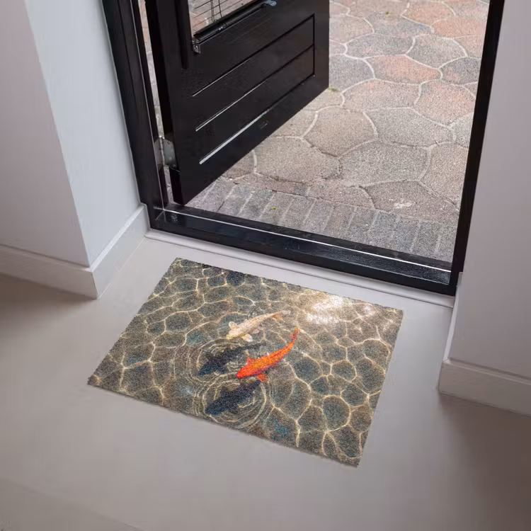 Vis - Water - Dieren - Oranje - Goud Deurmat klein -sfeer5