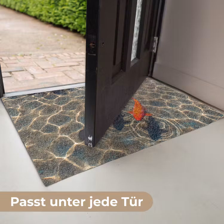 Vis - Water - Dieren - Oranje - Goud Deurmat klein -USP_DE
