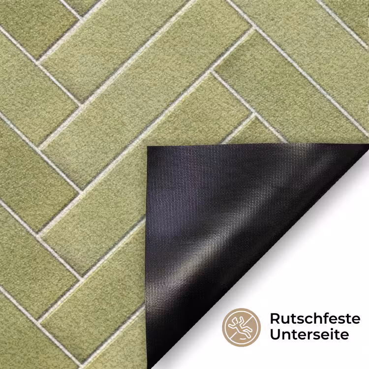 Visgraat - Wandtegel - Olijfgroen Deurmat klein 898 -antislip_DE