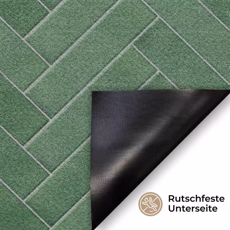 Visgraat - Wandtegel - Bosgroen Deurmat klein 898 -antislip_DE