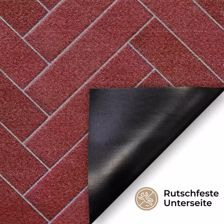 Visgraat - Wandtegel - Bordeaux - Rood Deurmat klein 898 -antislip_DE