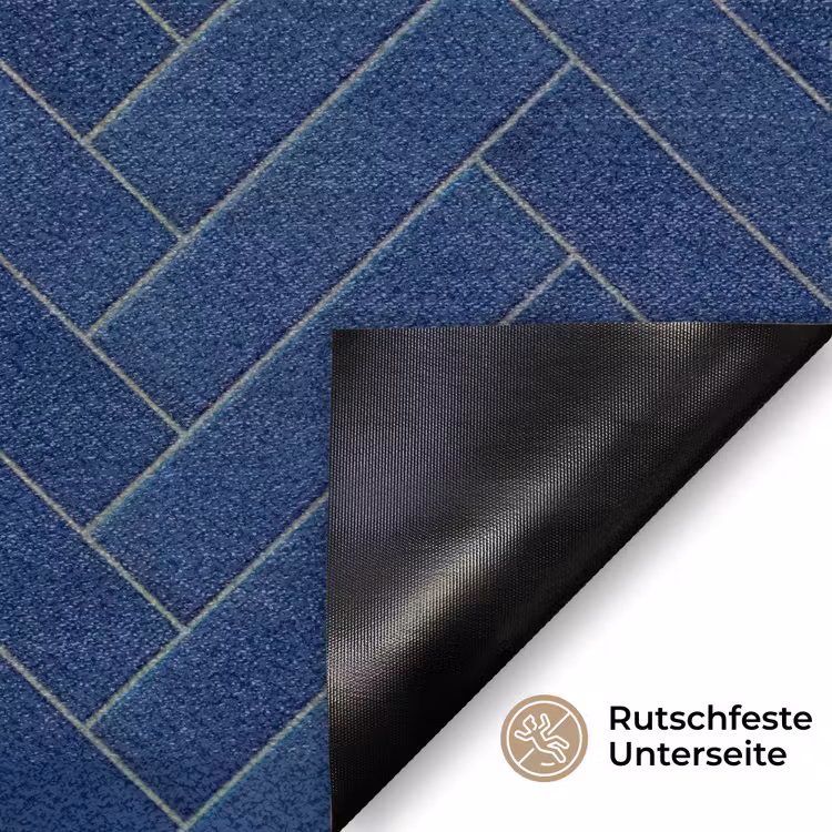 Visgraat - Wandtegel - Donkerblauw - Navy Blue Deurmat klein 898 -antislip_DE