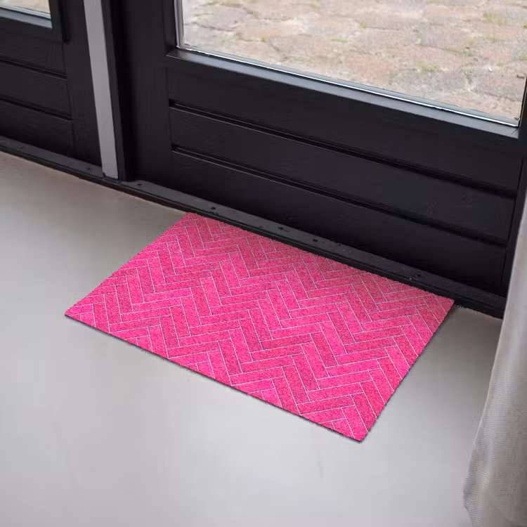 Visgraat - Wandtegel - Fuchsia - Roze Deurmat klein 898 -sfeer2