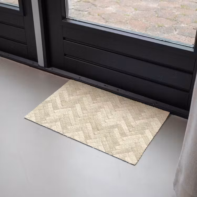 Visgraat - Wandtegel - Licht Beige Deurmat klein 898 -sfeer2