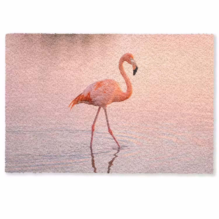 Flamingo - Water - Roze Deurmat klein -zkaufland3d