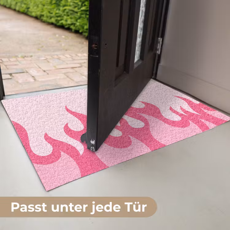 Vlammen - Patroon - Abstract - Modern - Roze Deurmat klein -USP_DE