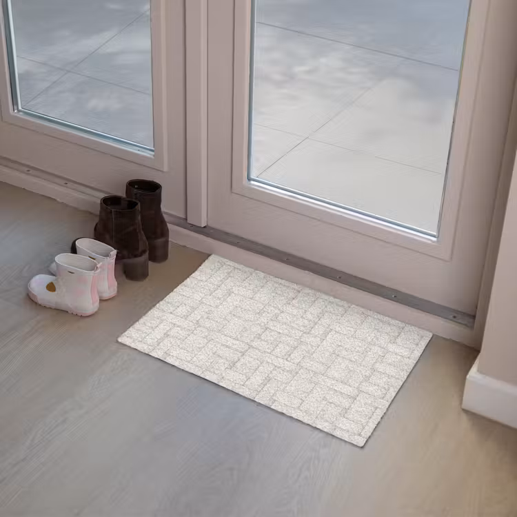 Vlechtwerk - Banen - Beige Deurmat klein 898 -sfeer3