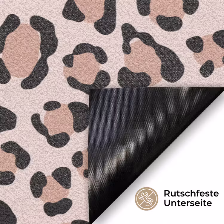 Vlekken - Beige - Luipaard Deurmat klein 898 -antislip_DE