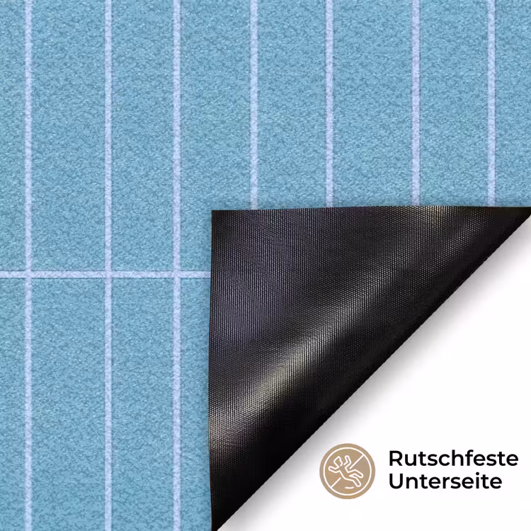Tegel - Langwerpig - Patroon - Blauw Deurmat klein 898 -antislip_DE