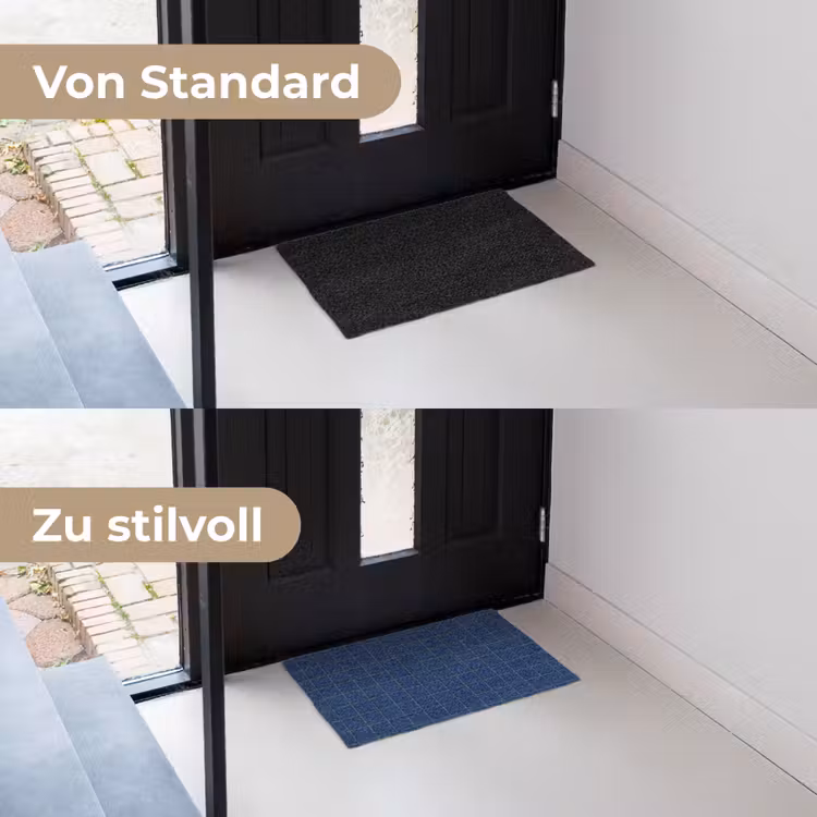 Tegel - Patroon - Blauw Deurmat klein 898 -voor-na_DE