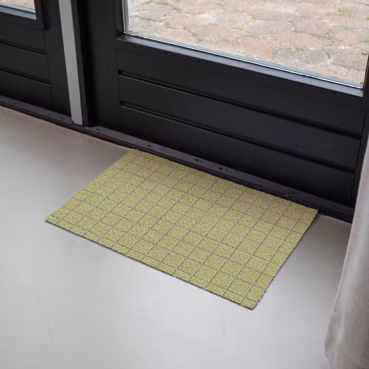 Tegel - Patroon - Olijfgroen Deurmat klein 898 -sfeer2