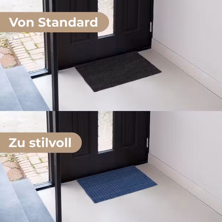Tegels - Langwerpig - Blauw Deurmat klein 898 -voor-na_DE