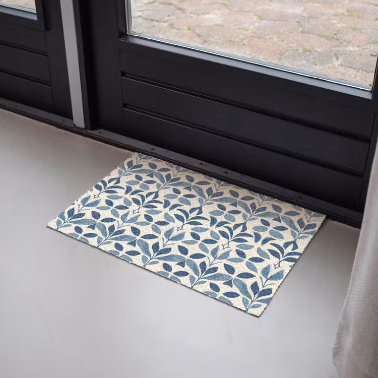 Flora - Modern - Blauw Deurmat klein 898 -sfeer2