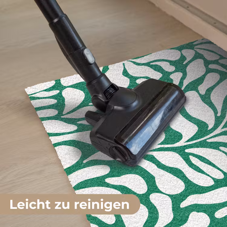 Bloemen patroon - Groen - Wit - Print Deurmat klein -reinigen_DE