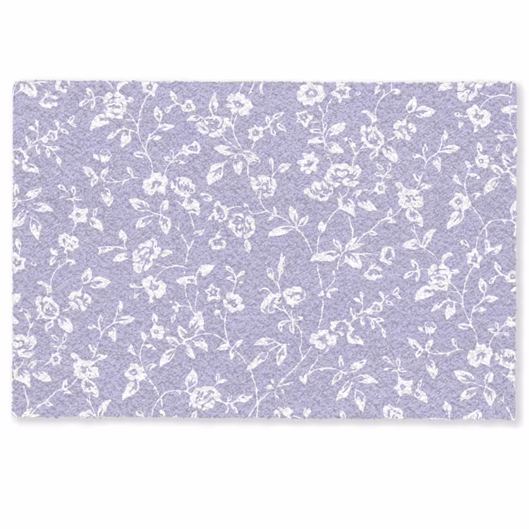 Bloemenpatroon - Paars - Wit - Bloemen Deurmat klein -zkaufland3d