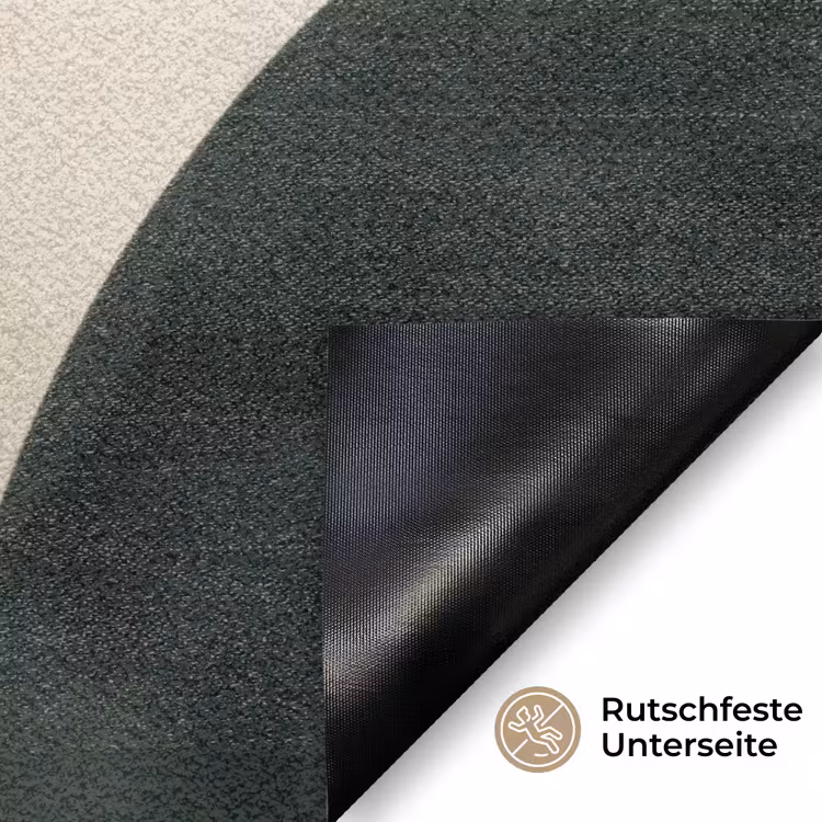 Vlakken - Abstract - Beige - Cirkels Deurmat klein -antislip_DE