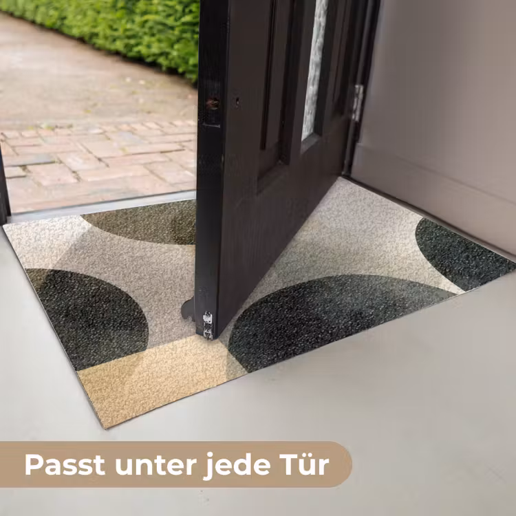 Vlakken - Abstract - Beige - Cirkels Deurmat klein -USP_DE