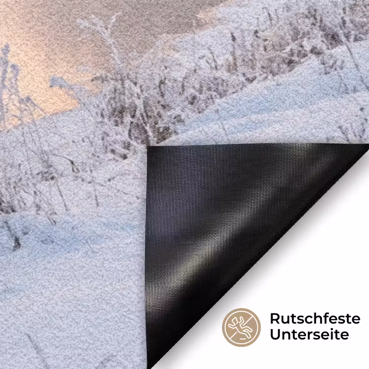 Rivier - Winter - Landschap - Sneeuw - Zonsopgang Deurmat klein -antislip_DE