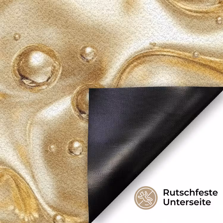 Vloeibaar - Druppels - Goud Deurmat klein 898 -antislip_DE