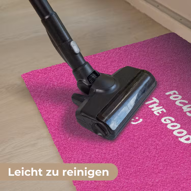 Focus - Smiley - Roze Deurmat klein -reinigen_DE
