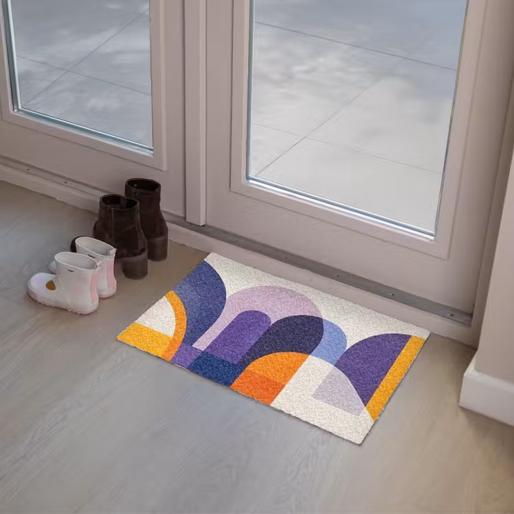 Vormen - Abstract - Grafisch - Oranje Deurmat klein -sfeer3