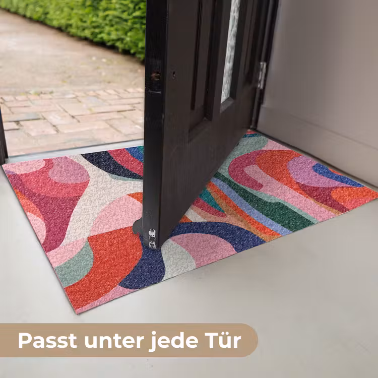 Vormen - Bochten - Kleurrijk - Abstract Deurmat klein -USP_DE