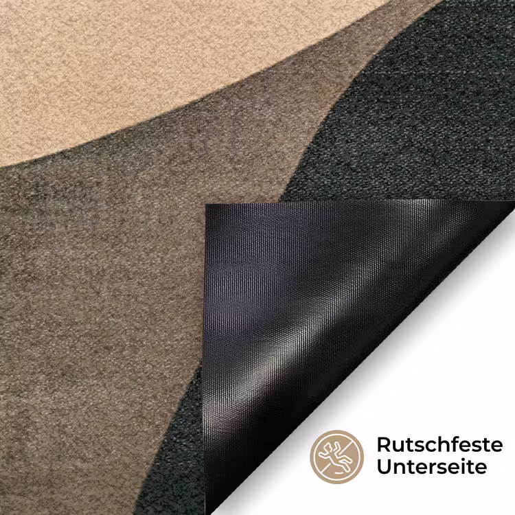 Vormen - Okergeel - Abstract Deurmat klein -antislip_DE