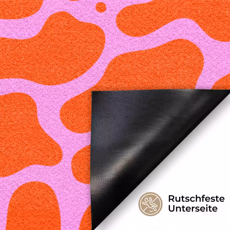 Vormen - Roze - Rood Deurmat klein 898 -antislip_DE