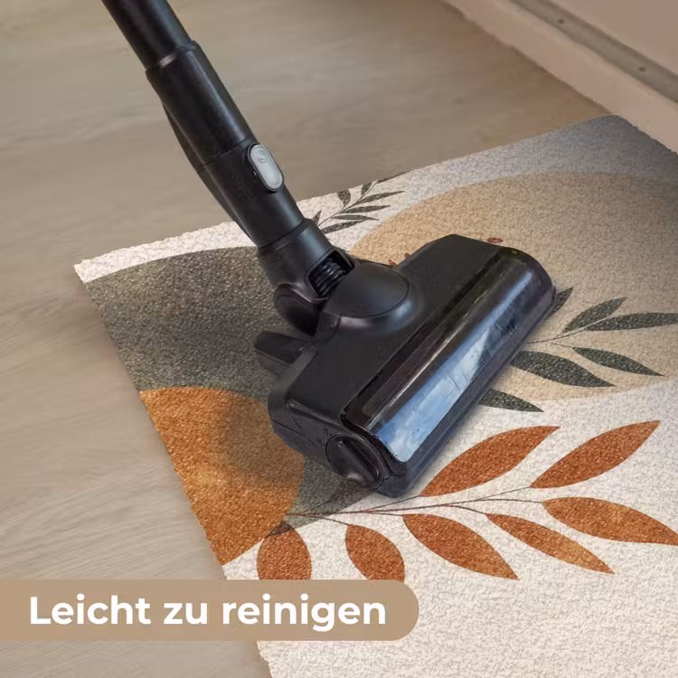 Vormen - Rond - Bladeren - Beige Deurmat klein -reinigen_DE