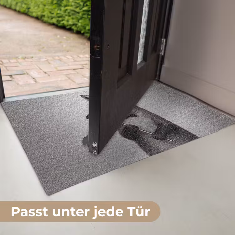 Vos - WC-ontstopper - Zwart - Wit Deurmat klein -USP_DE