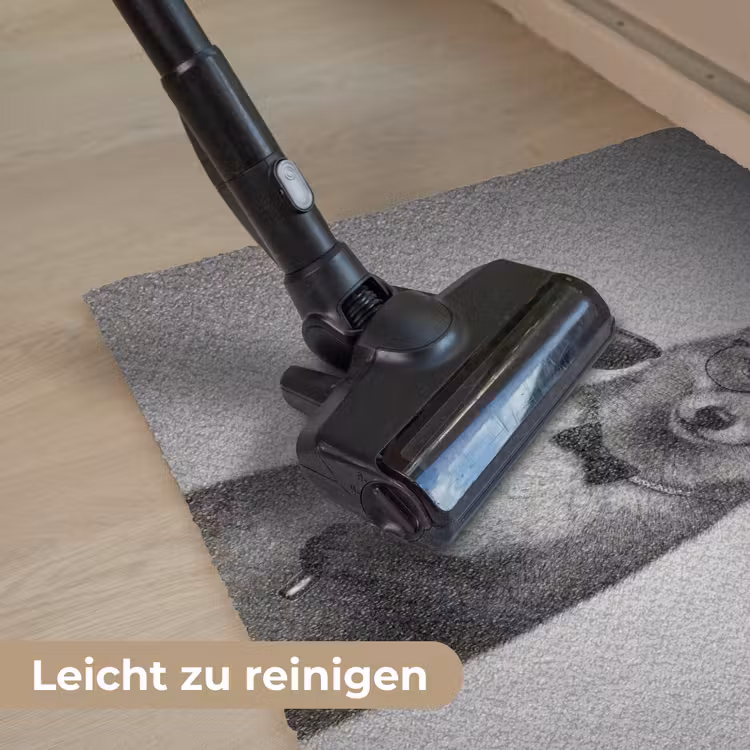 Vos - WC-ontstopper - Zwart - Wit Deurmat klein -reinigen_DE