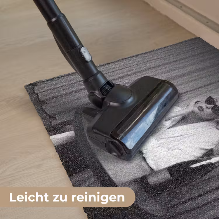 Vrouw - Bubbels - Zwart - Wit Deurmat klein -reinigen_DE