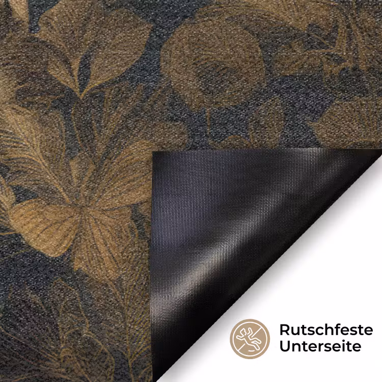 Vrouw - Bladeren - Goud - Vlinders Deurmat klein -antislip_DE