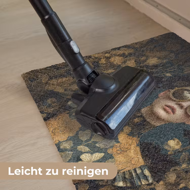 Vrouw - Bladeren - Goud - Vlinders Deurmat klein -reinigen_DE