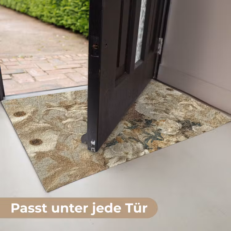 Vrouw - Bloemen - Zonnebril - Wit Deurmat klein -USP_DE