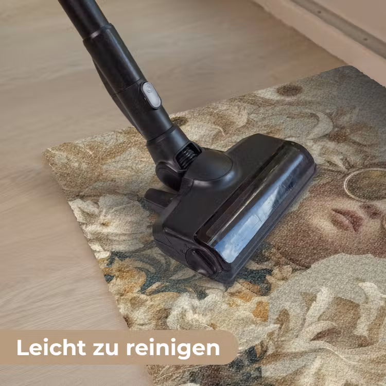 Vrouw - Bloemen - Zonnebril - Wit Deurmat klein -reinigen_DE