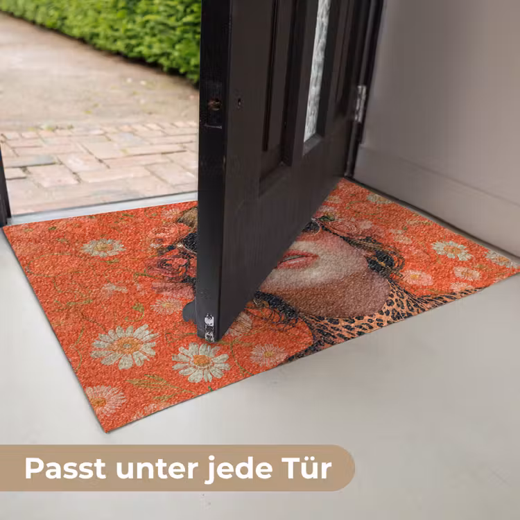 Vrouw - Kleurrijk - Dierenprint - Bloemen Deurmat klein -USP_DE