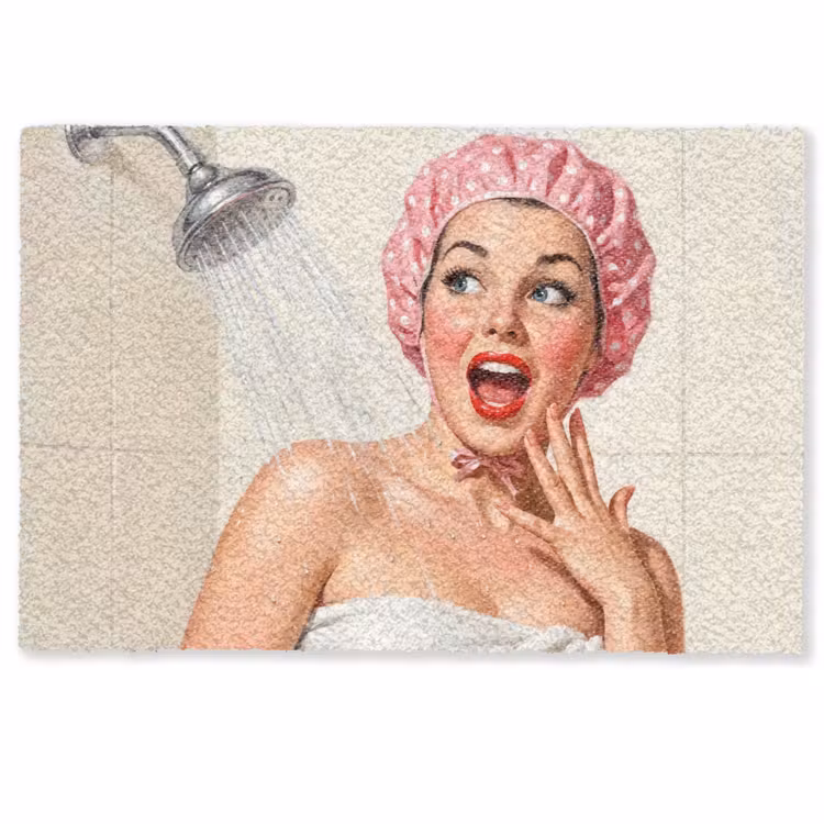 Vrouw - Douche - Roze Deurmat klein -zkaufland3d